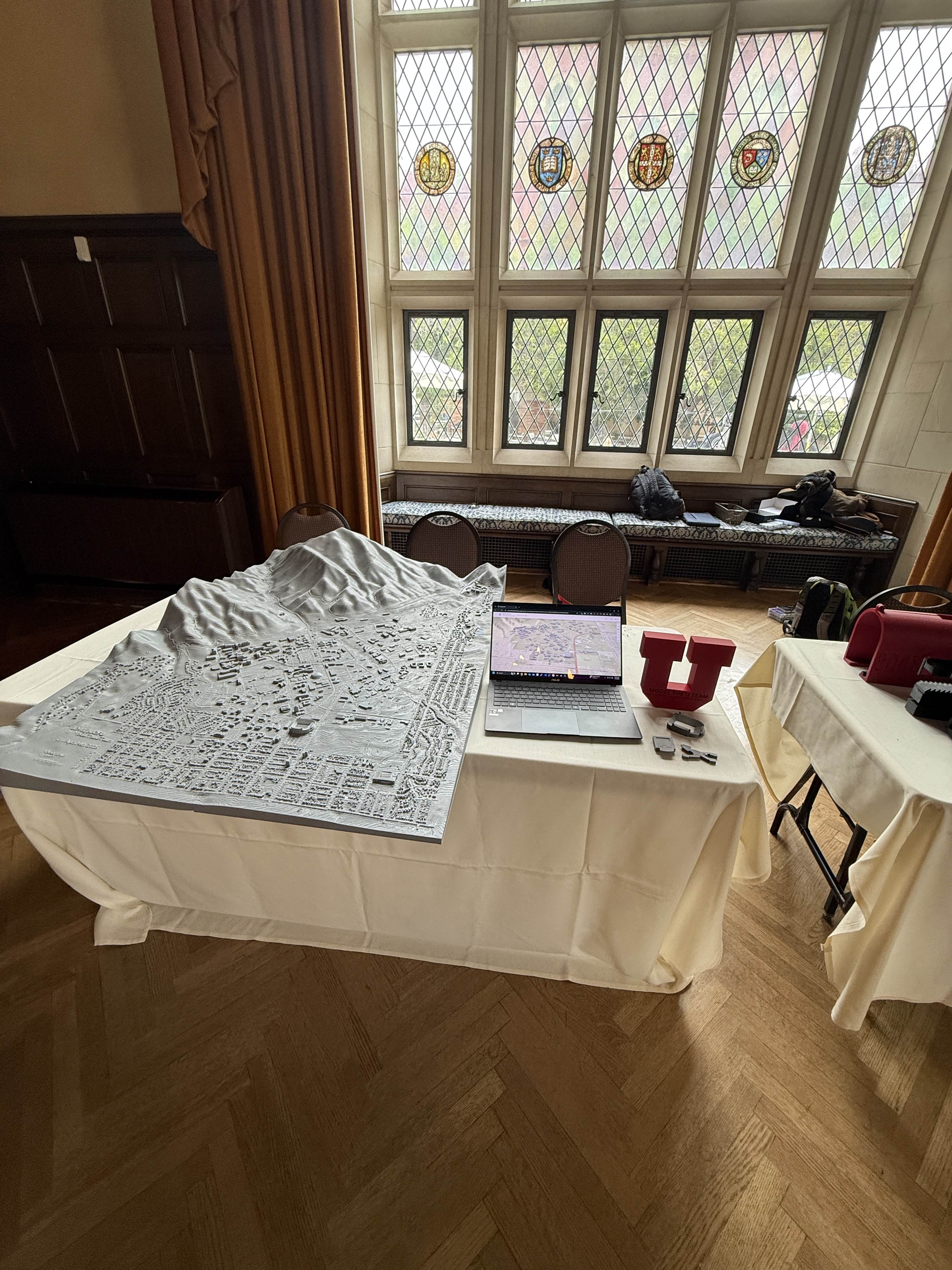 3D printed model of the university campus